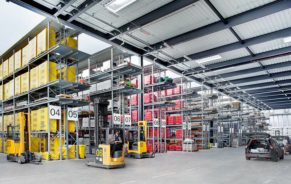 pallet racking system for building material