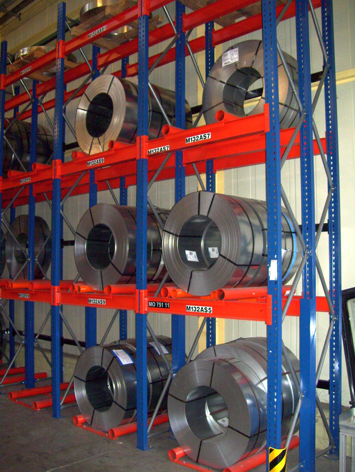 pallet racking systems for steel processing industry